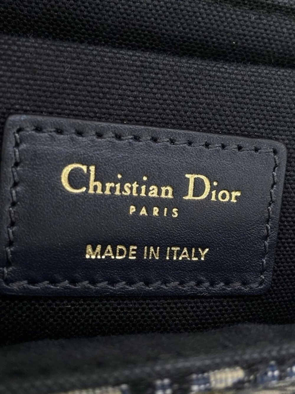 DIOR/ChristianDior 30 Montaigne Box Bag - Cream Navy Jacquard Leather - Picture 7 of 16